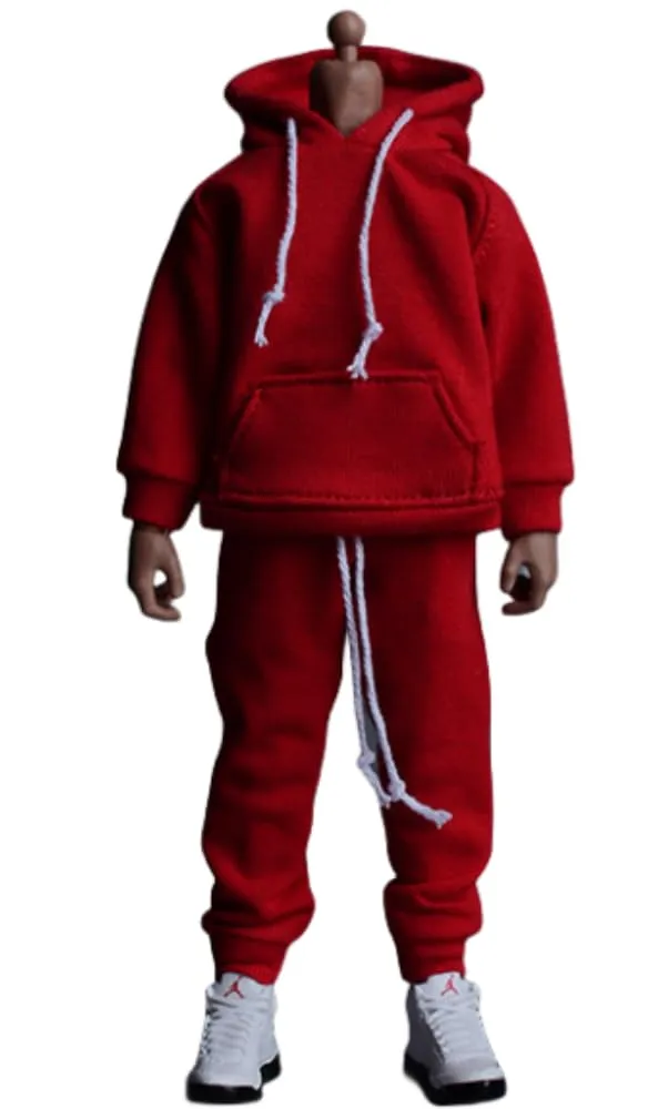 1/12 Scale Figure Doll Clothes: Sport Set Hoodies and Pants Collectible Accessory