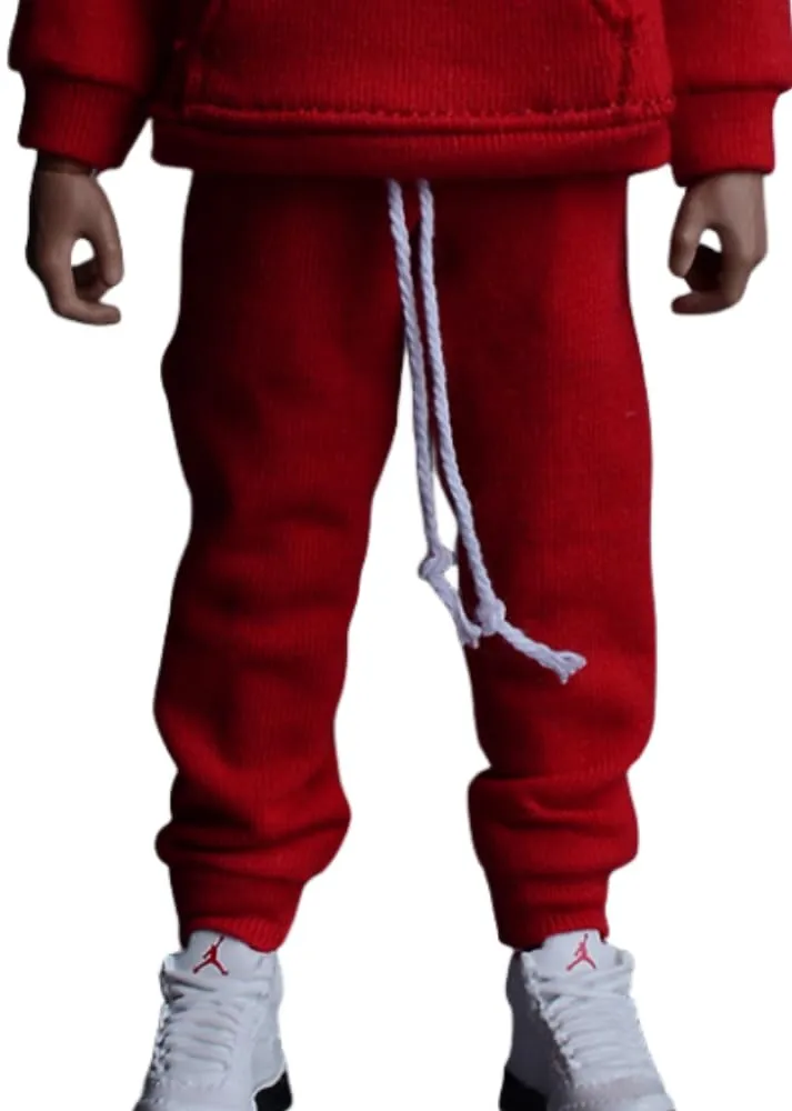 1/12 Scale Figure Doll Clothes: Sport Set Hoodies and Pants Collectible Accessory