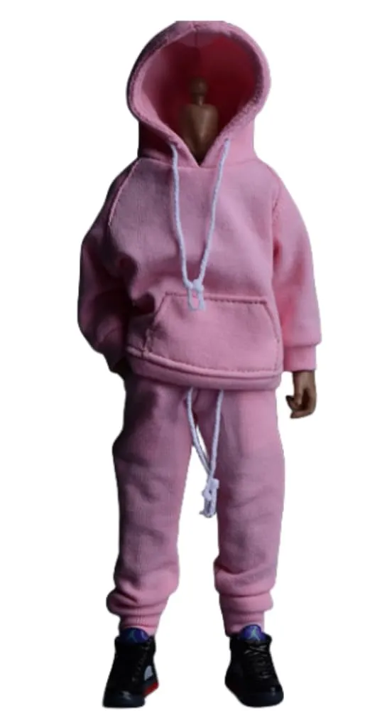 1/12 Scale Figure Doll Clothes: Sport Set Hoodies and Pants Collectible Accessory