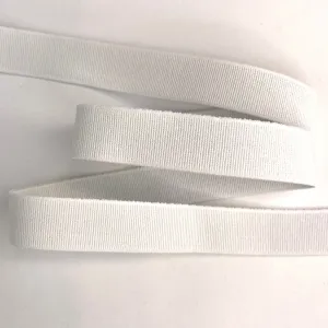 20mm White High Density Non Roll Elastic