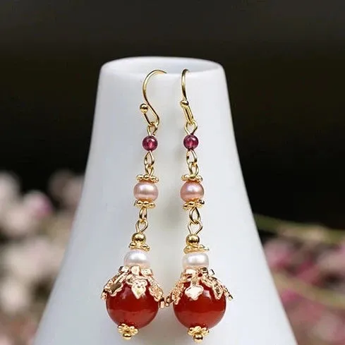 Agate Earrings: Lena