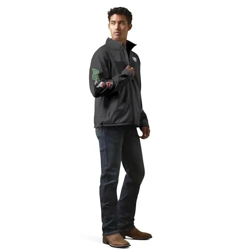 Ariat Men's Classic Team Softshell Mexico Jacket, Charcoal