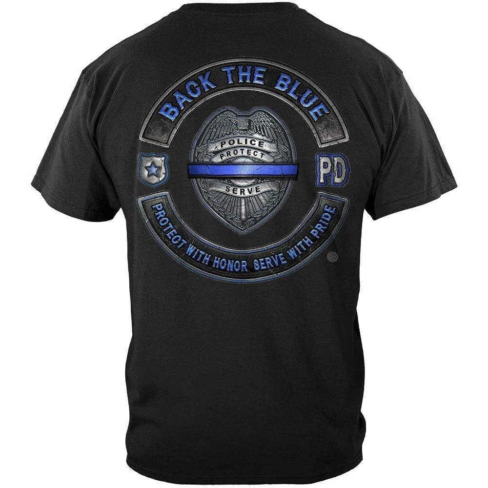 Back the Blue Law enforcement Blue lives Mater Serve and Protect