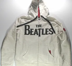 Beatles, The - White and Red Zip-Up Hoodie