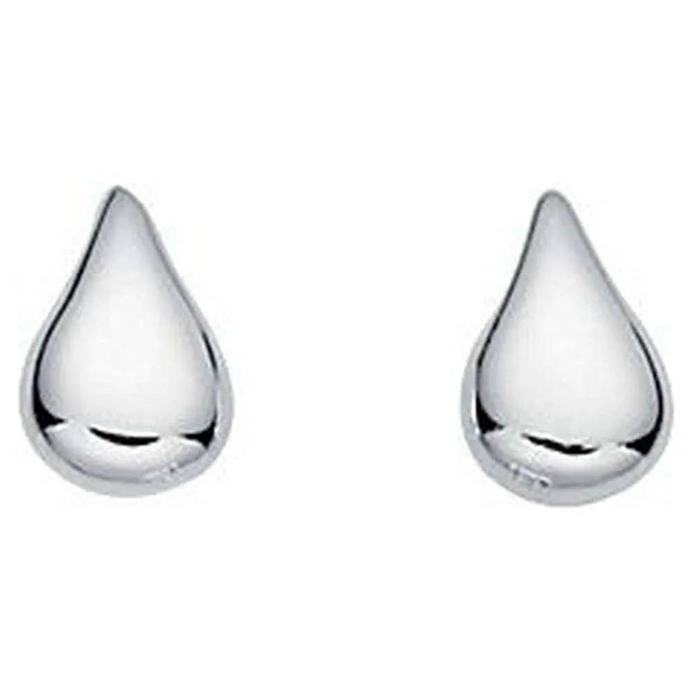 Beginnings Small Teardrop Stud Earrings - Silver