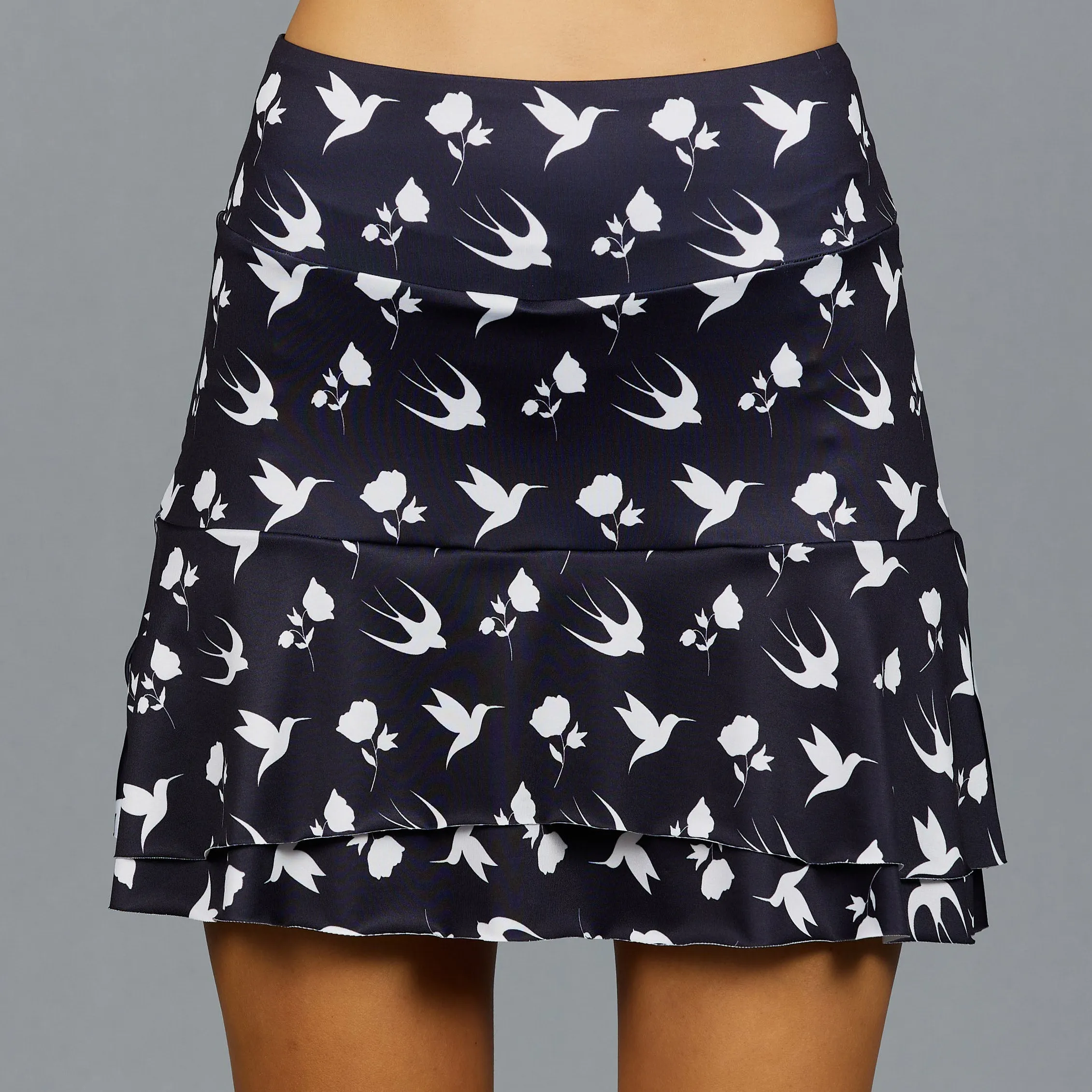 Bird Long Print Skort