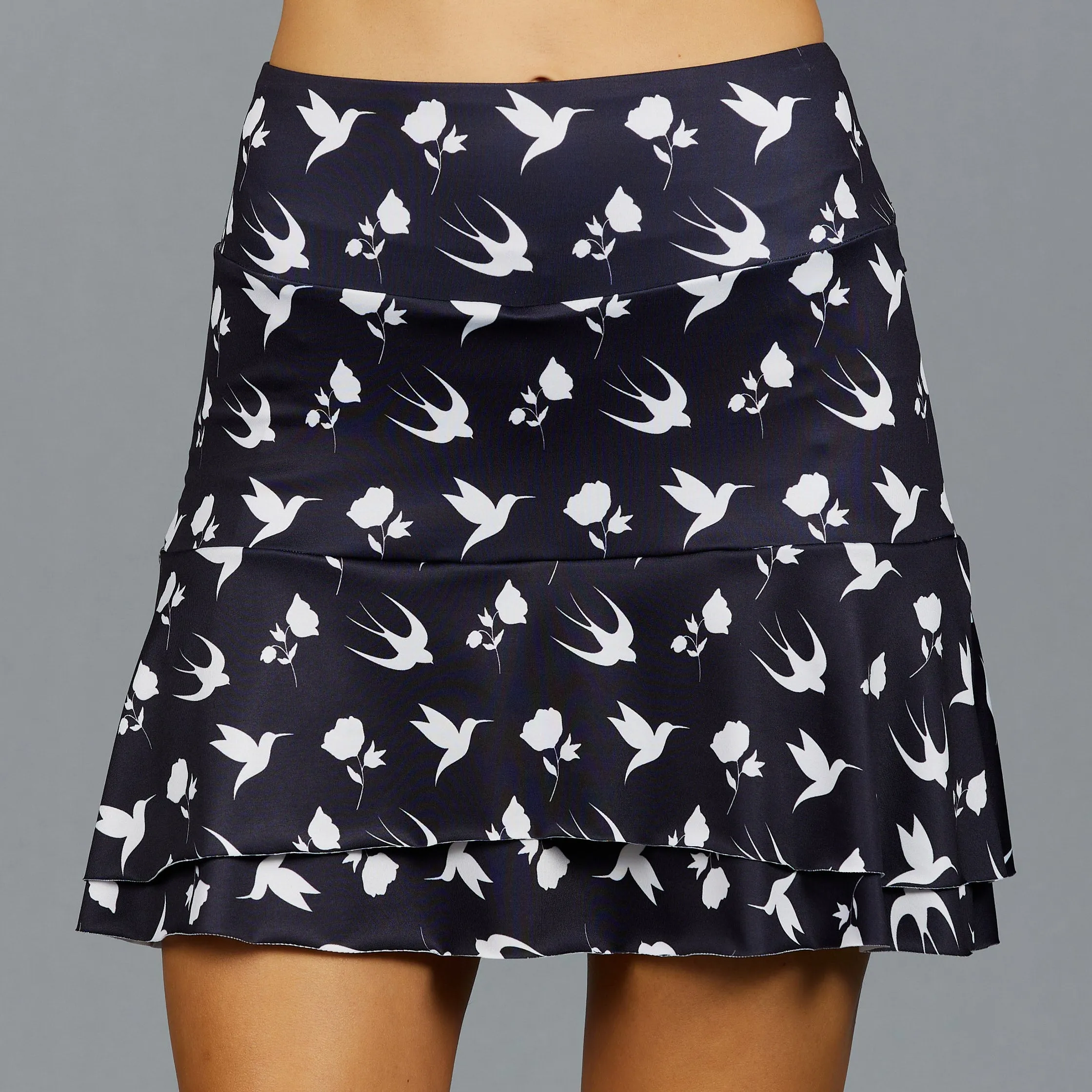 Bird Long Print Skort