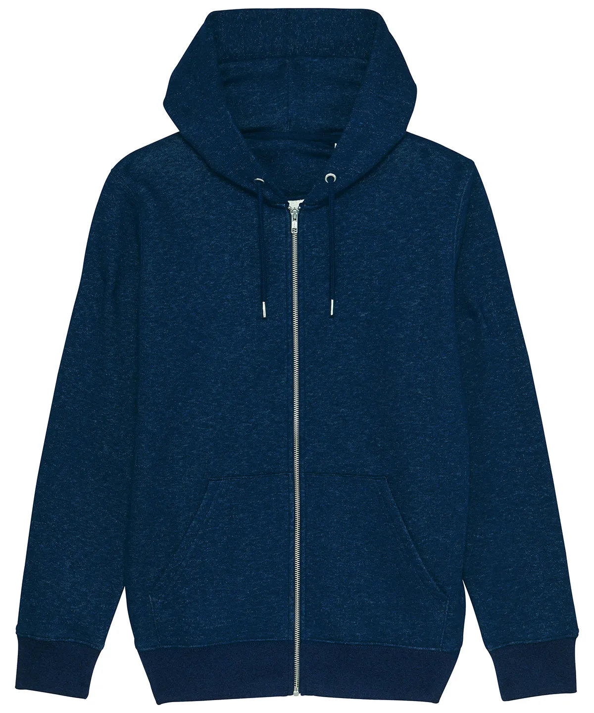 Black Heather Blue - Cultivator, unisex iconic zip-thru hoodie sweatshirt (STSM566)