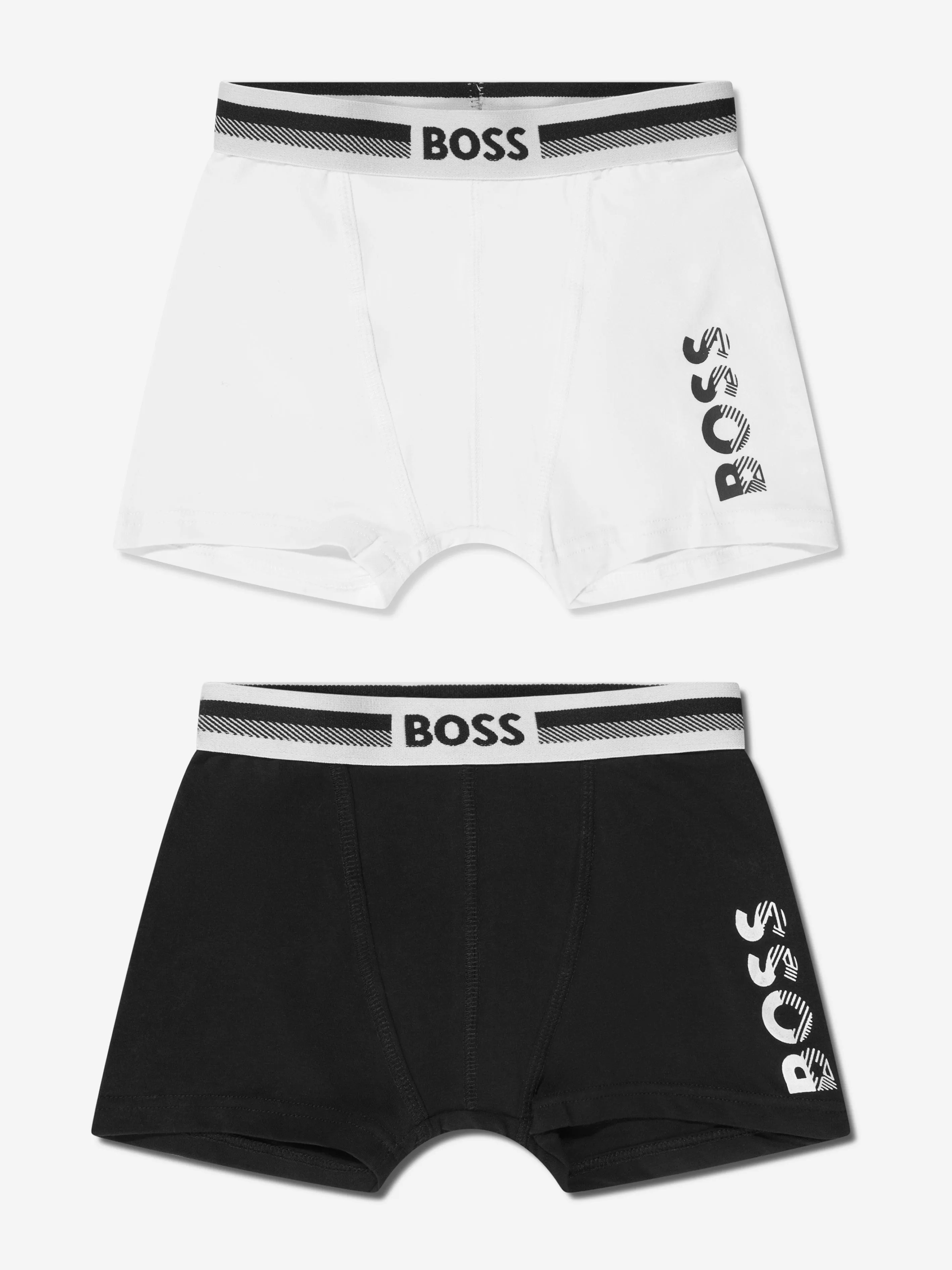 BOSS Boys Boxer Shorts Set (2 Pack) In Black