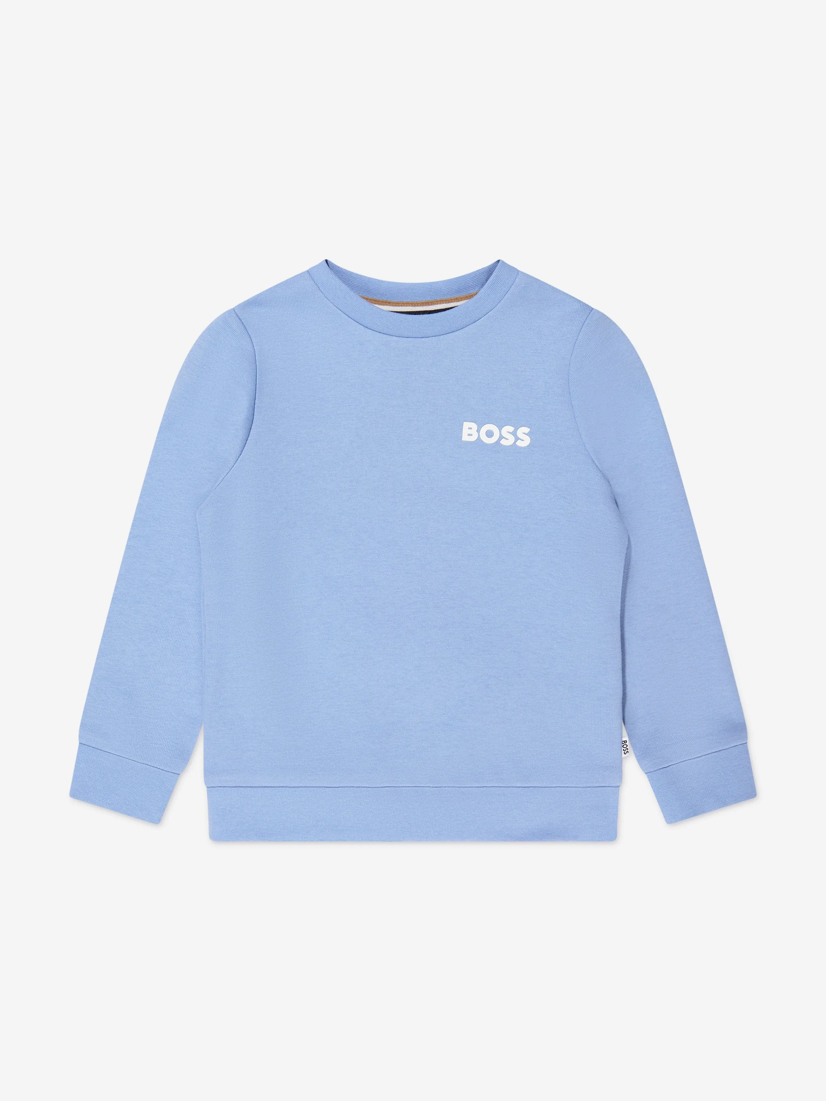 BOSS Boys Logo Sweatshirt In Blue