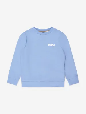 BOSS Boys Logo Sweatshirt In Blue