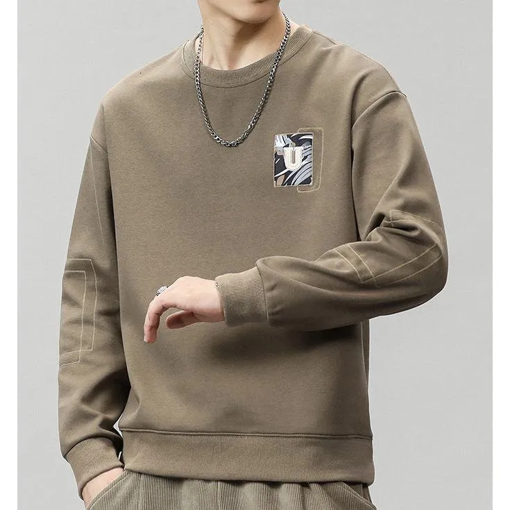 Casual Loose Fit Versatile Crew Neck Sweatshirt