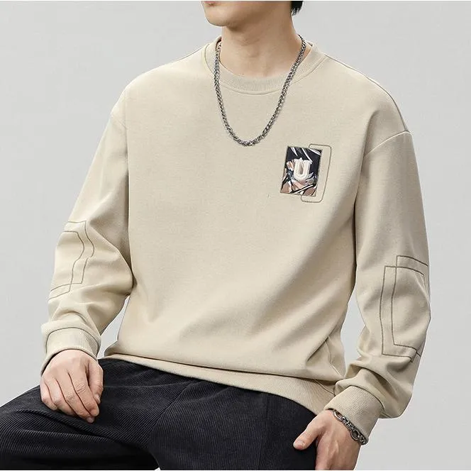 Casual Loose Fit Versatile Crew Neck Sweatshirt