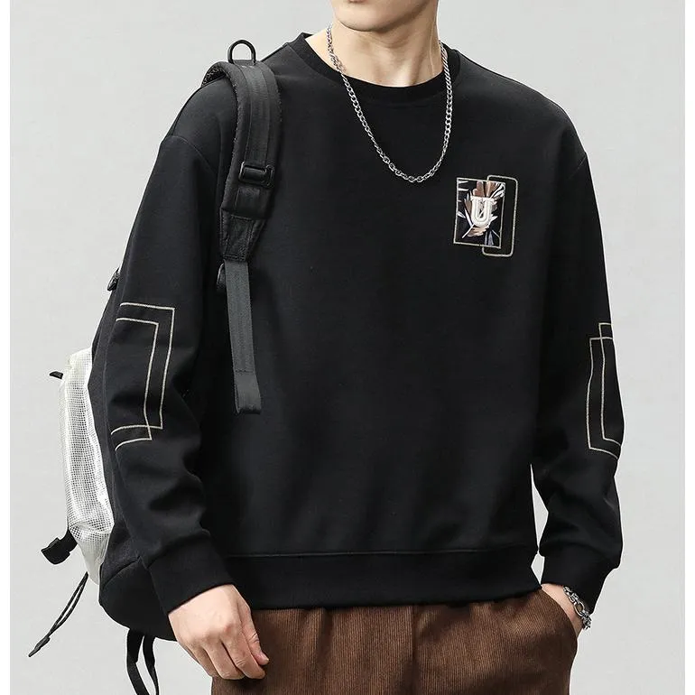 Casual Loose Fit Versatile Crew Neck Sweatshirt