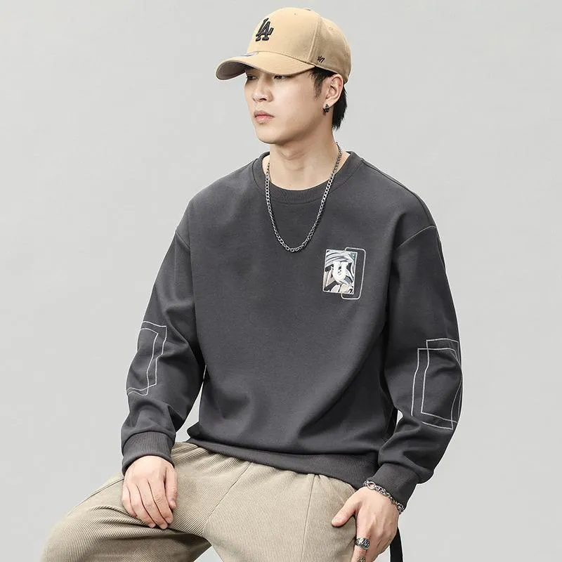 Casual Loose Fit Versatile Crew Neck Sweatshirt