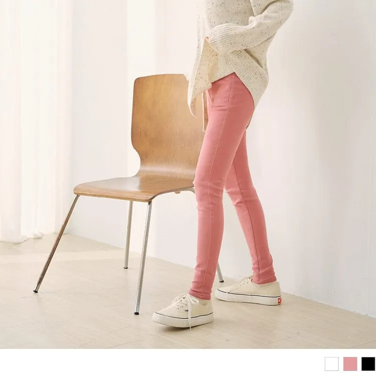 CASUAL MEDIUM WAIST SKINNY PENCIL LONG PANTS