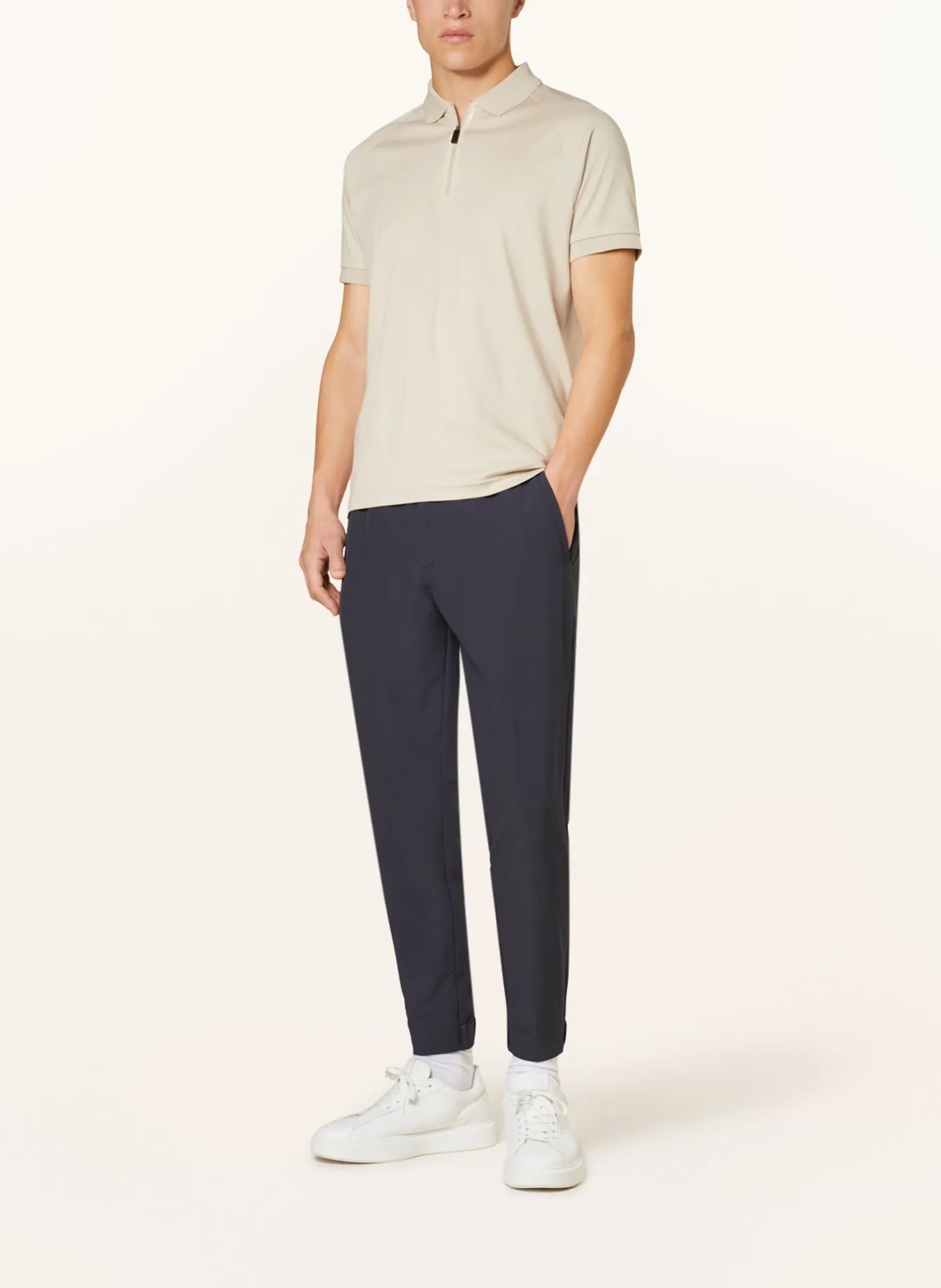 Chino trousers BOSS T_Flex Tapered Fit, dark blue