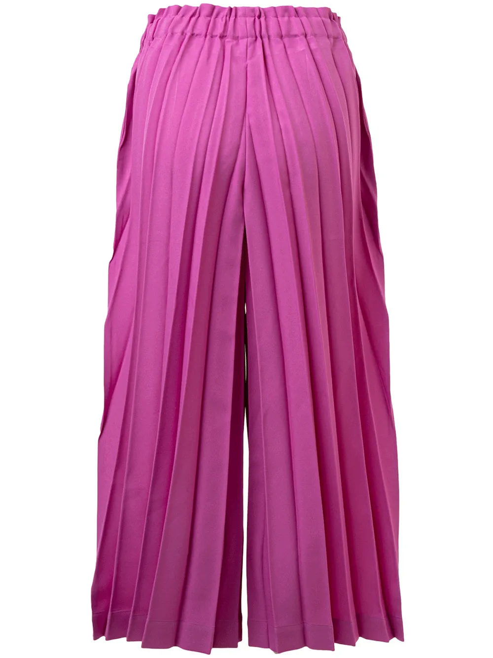 Color Pleats Bottom Straight Pants