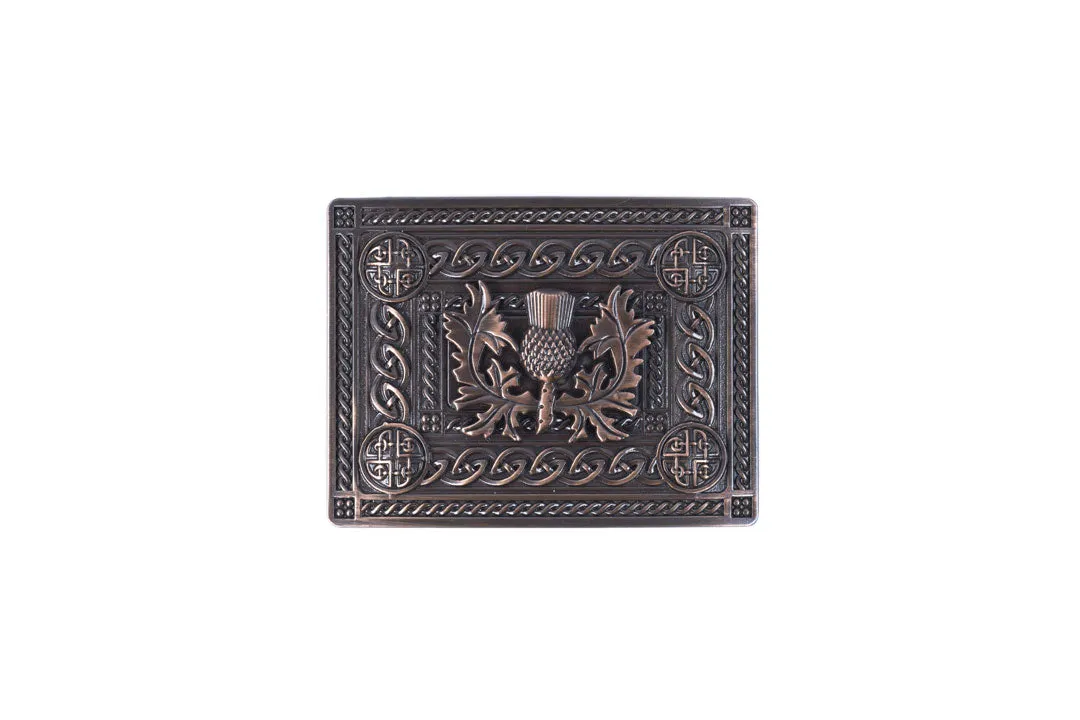 Copper Celtic Thistle Buckle