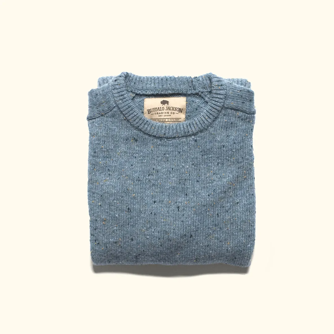 Crewneck Wool Sweater | Sea Fleck