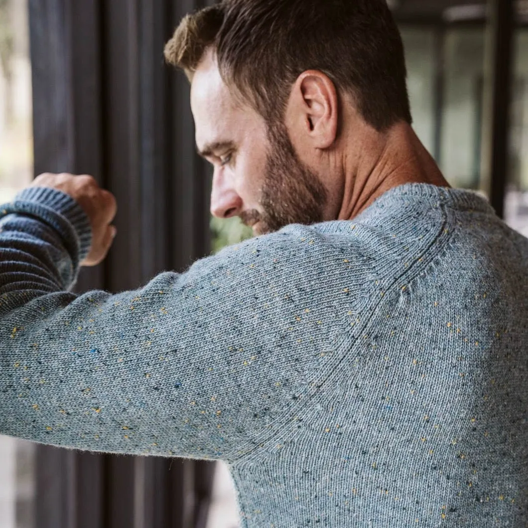 Crewneck Wool Sweater | Sea Fleck