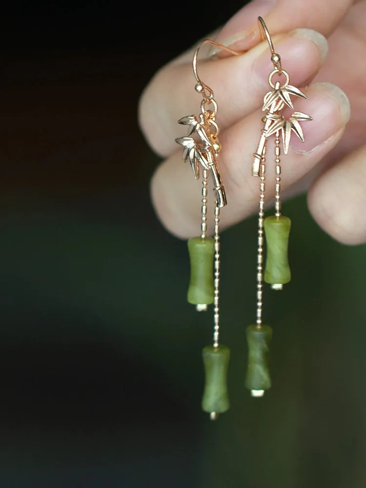 Dangle Earrings: Rustling Bamboo