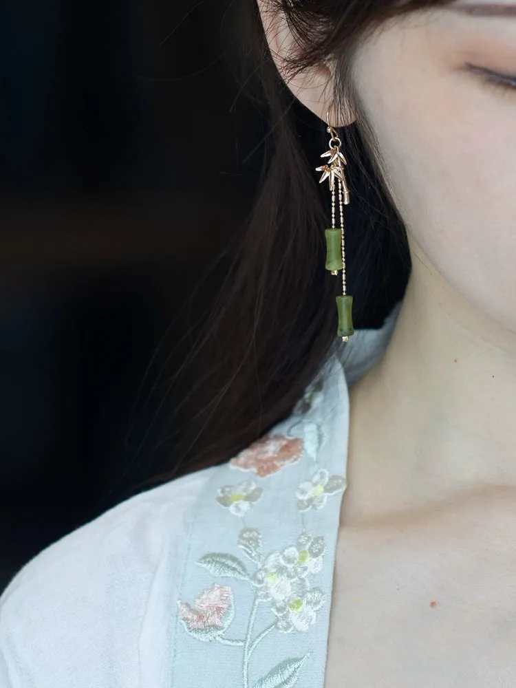 Dangle Earrings: Rustling Bamboo