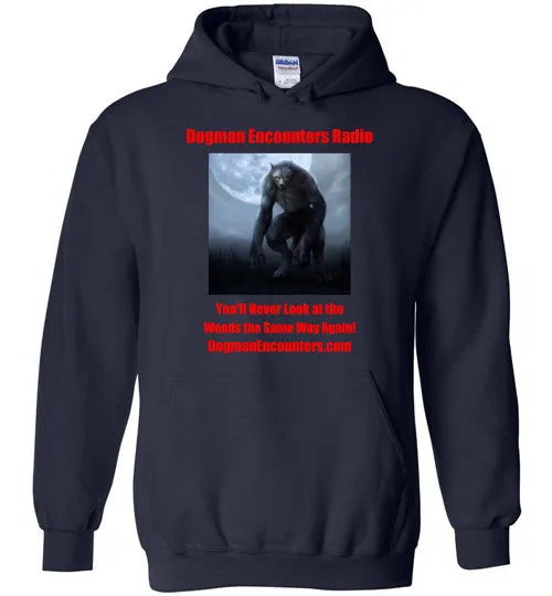 Dogman Encounters Nocturnal Collection Hooded Sweatshirt (red font)