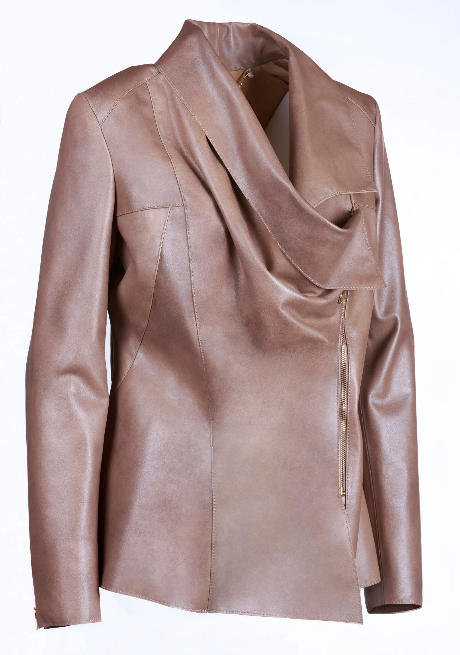 Draped Reindeer Leather Jacket -  Limited Edition