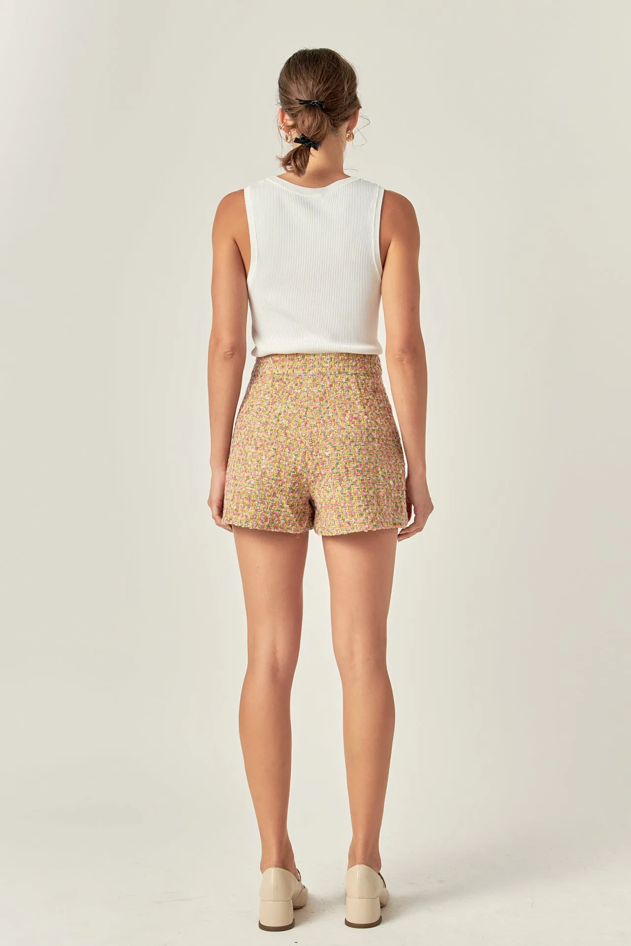 English Factory - Boucle Pleated Shorts