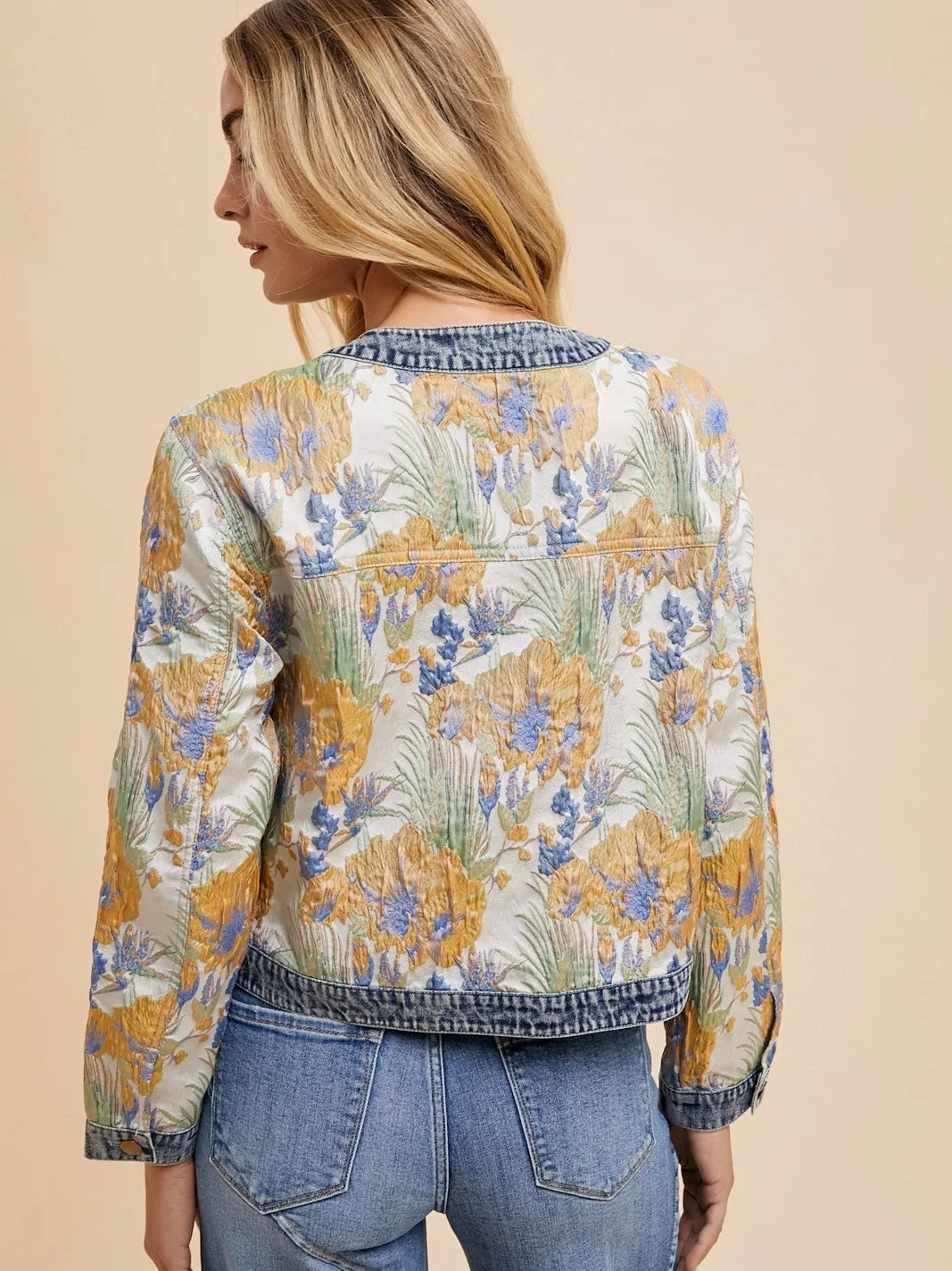 Floral Jacquard Jacket