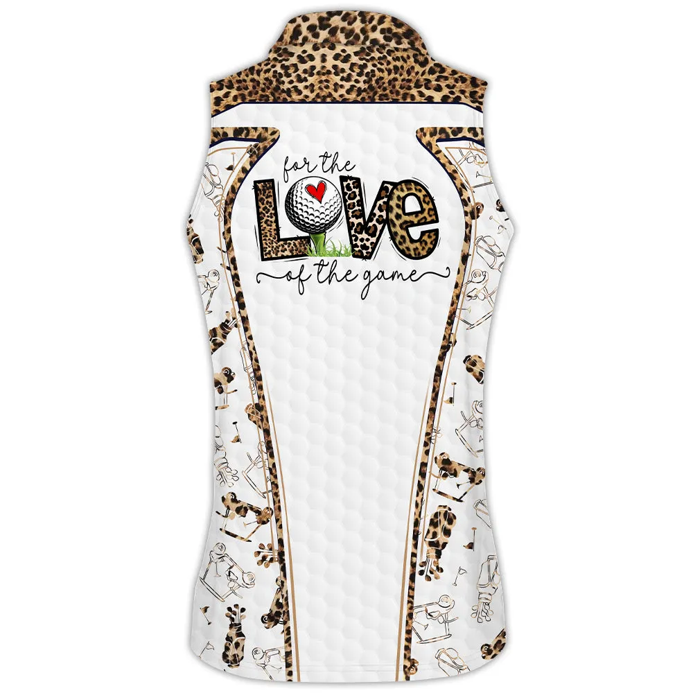 For The Love Of The Game Sleeveless & Zipper Polo Shirt For Womens