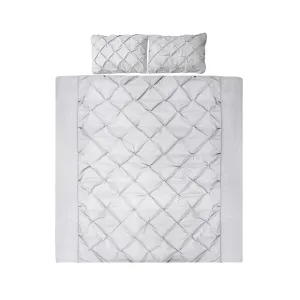 Giselle Bedding King Size Quilt Cover Set - Grey