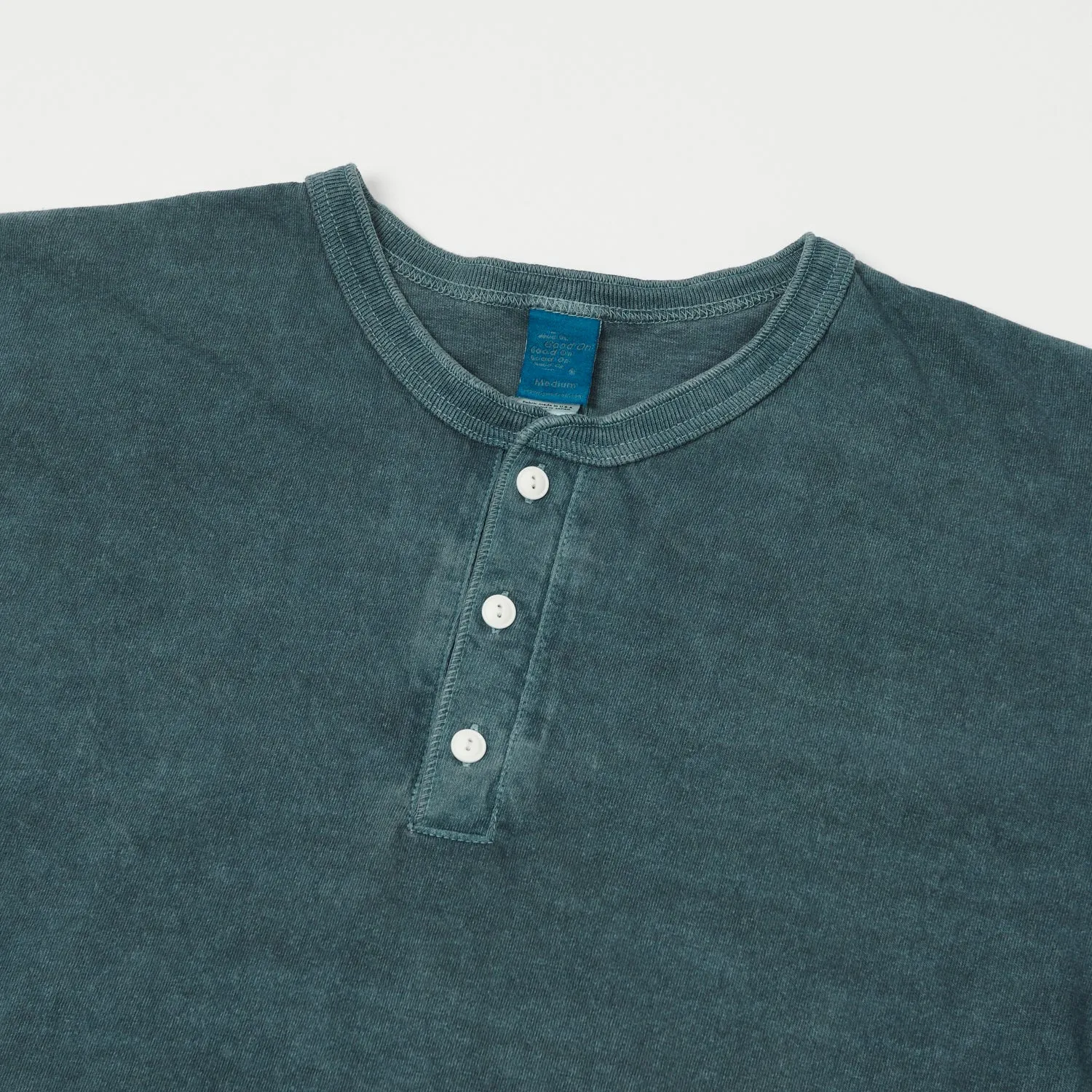 Good On L/S Henley Tee - Slate