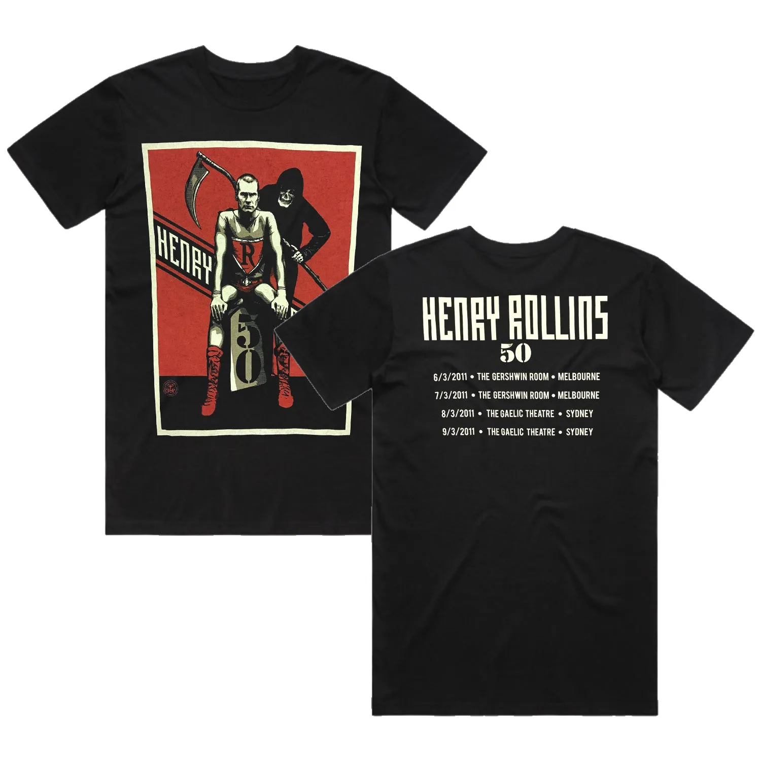 Henry Rollins '50' Tour 2012 T-Shirt (Black)