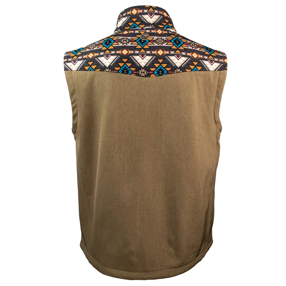 HOOEY SOFTSHELL VEST AZTEC & TAN