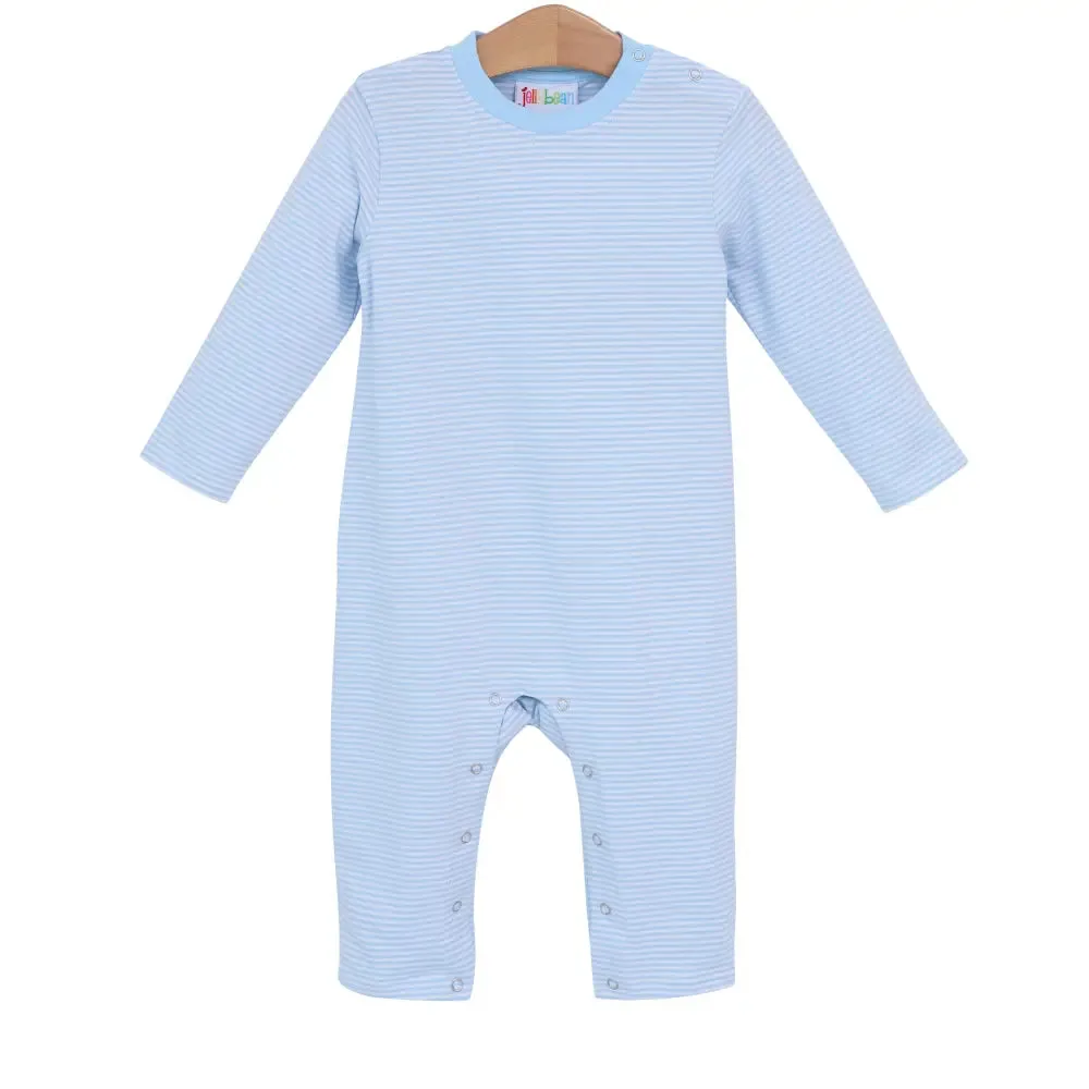 James Romper Light Blue Stripe