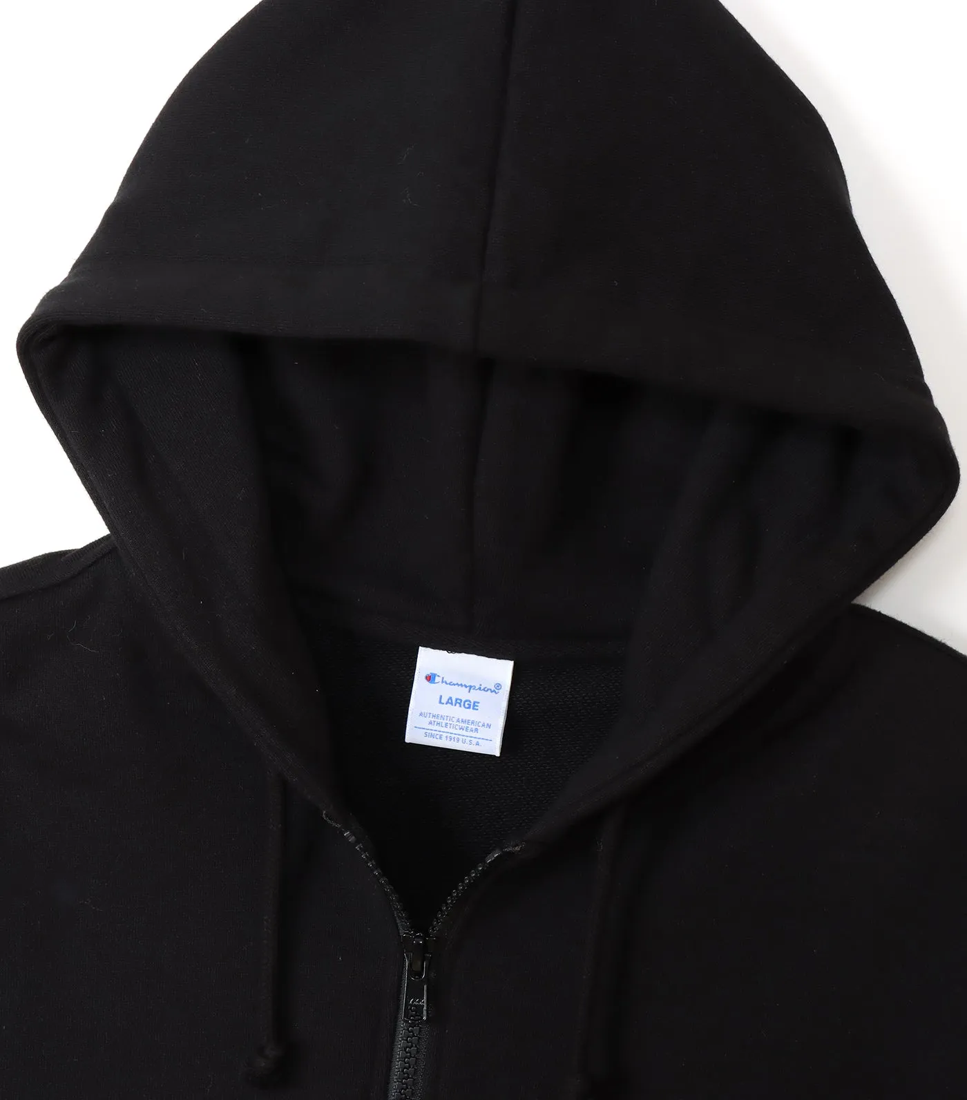 Japan Line Zip Hooded Sweatshirt Black