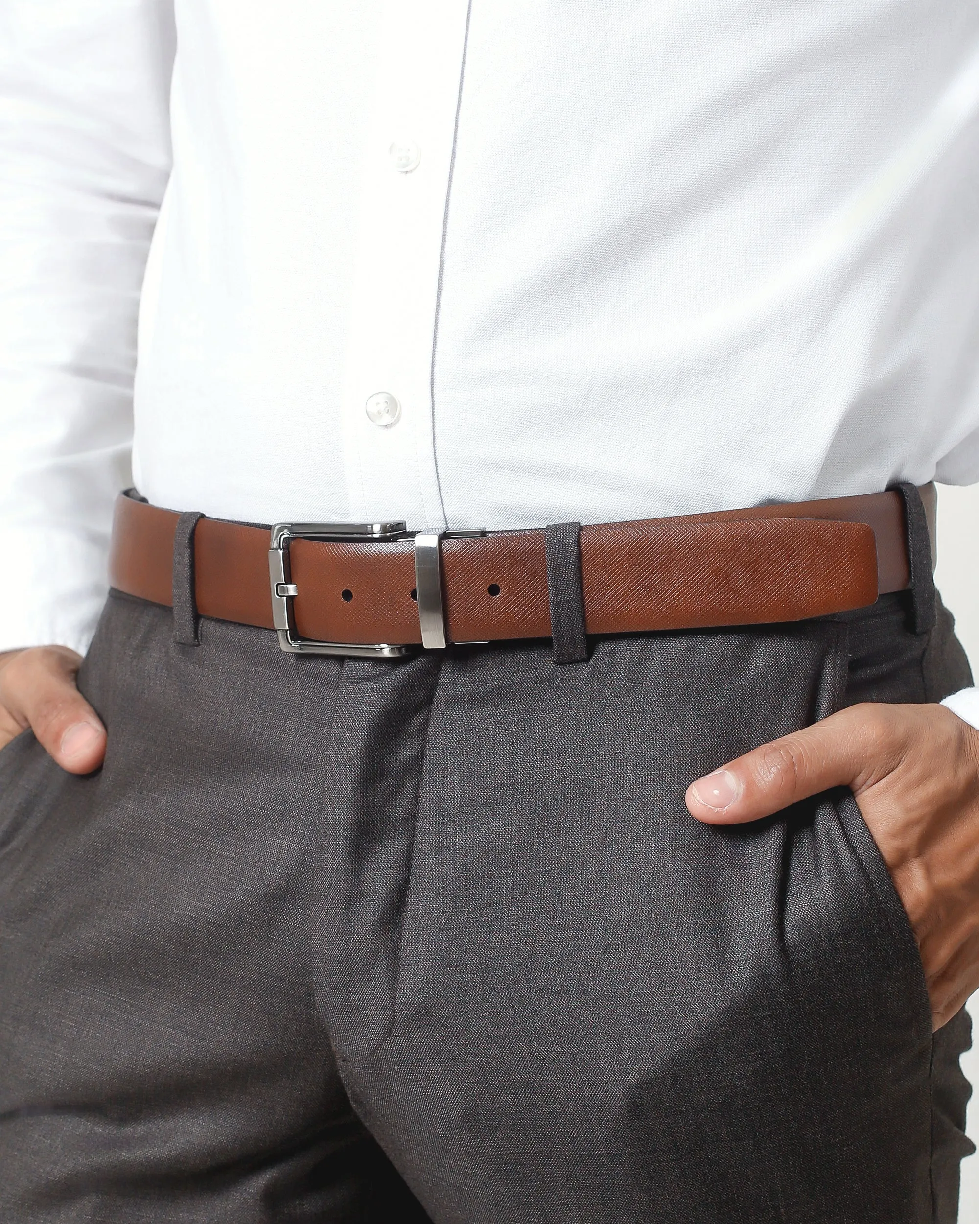 Jimmy Italian Leather Reversible Belt