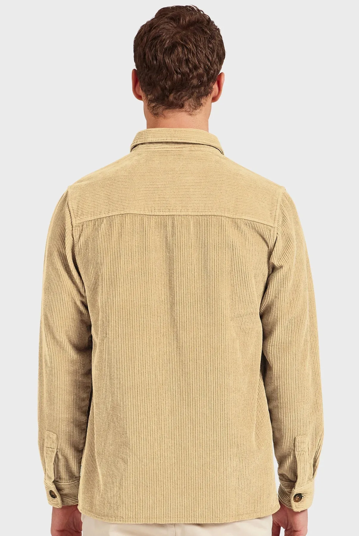 Lebowski Cord Overshirt in Macadamia