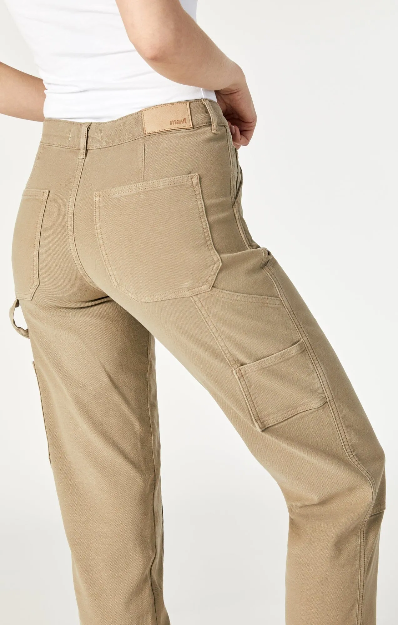 LUISA STRAIGHT LEG IN BEIGE LUXE TWILL