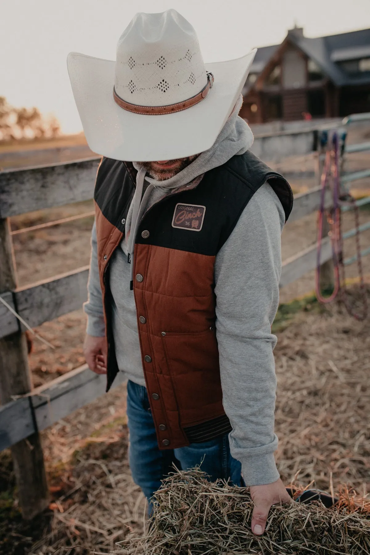 Men's CINCH Reversible Brown Vest (XS-XXL)