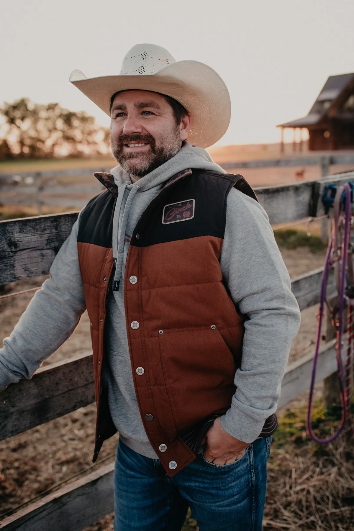 Men's CINCH Reversible Brown Vest (XS-XXL)