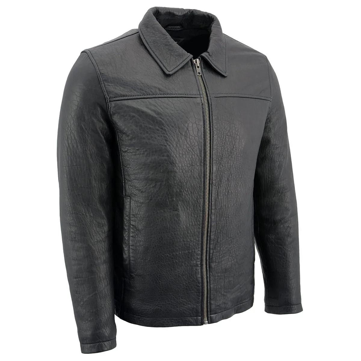 Milwaukee Leather SFM1875 Men's New Zealand Lambskin Leather with Shirt Style Collar