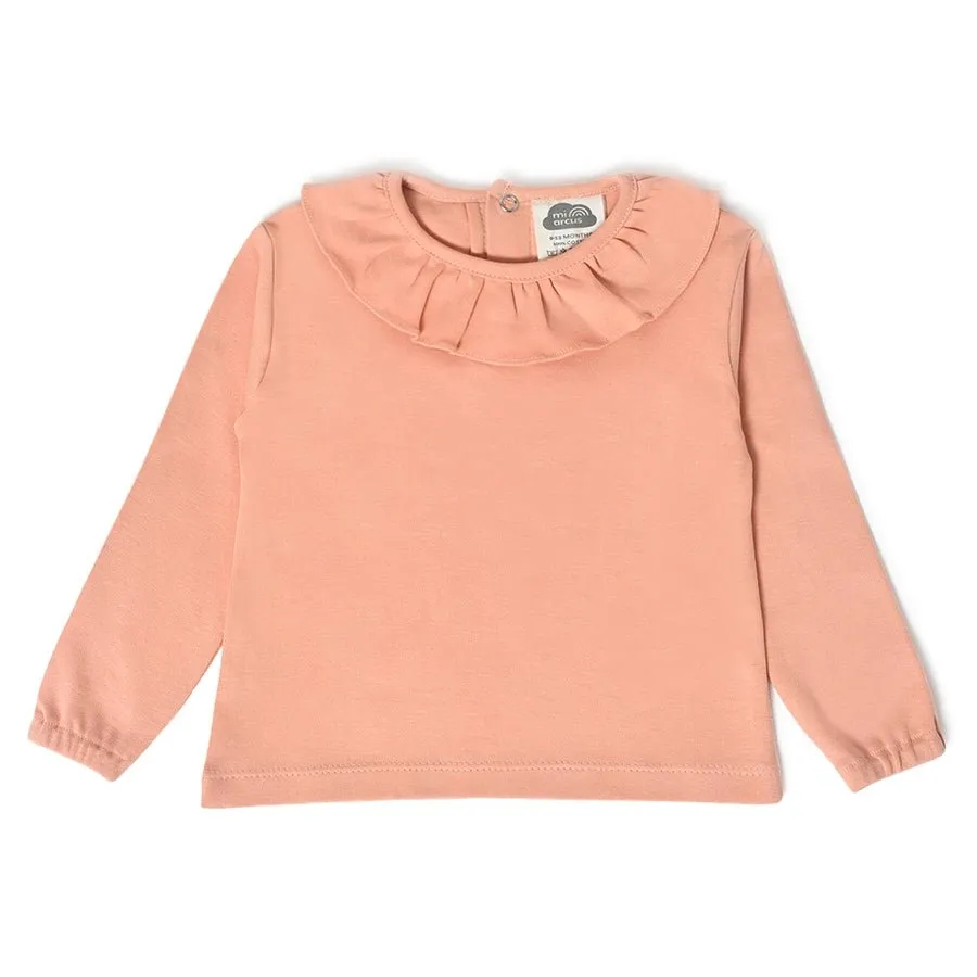 Misty Blooming Corduroy Set Peach