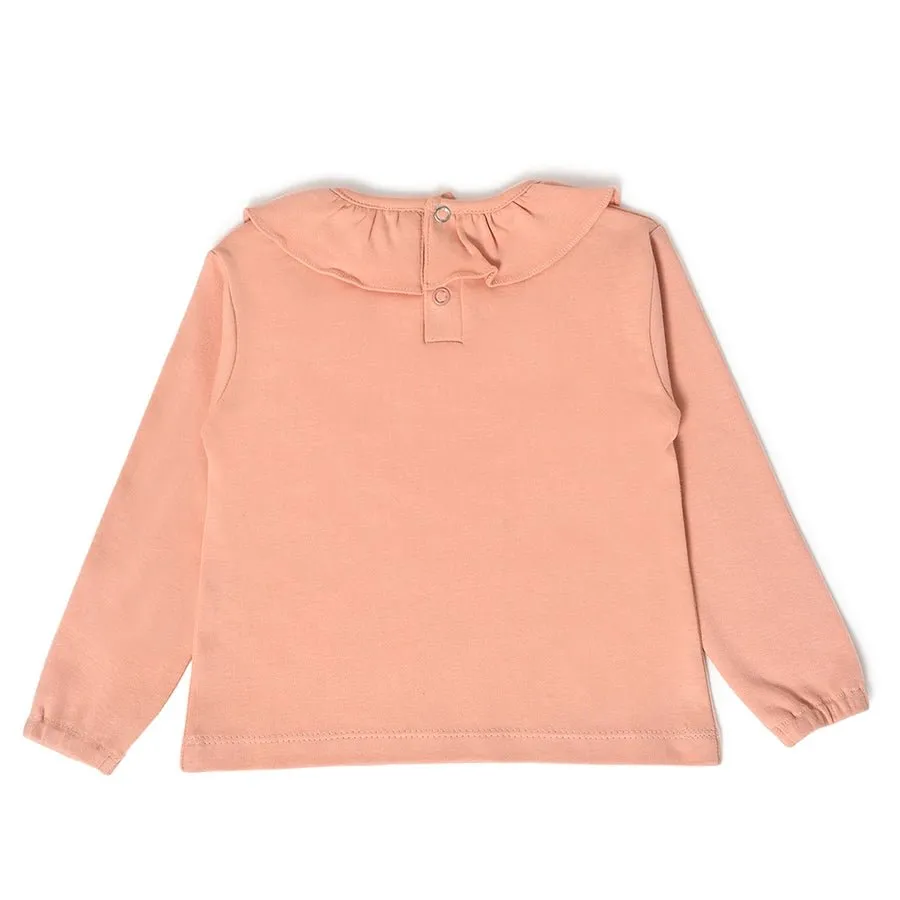 Misty Blooming Corduroy Set Peach