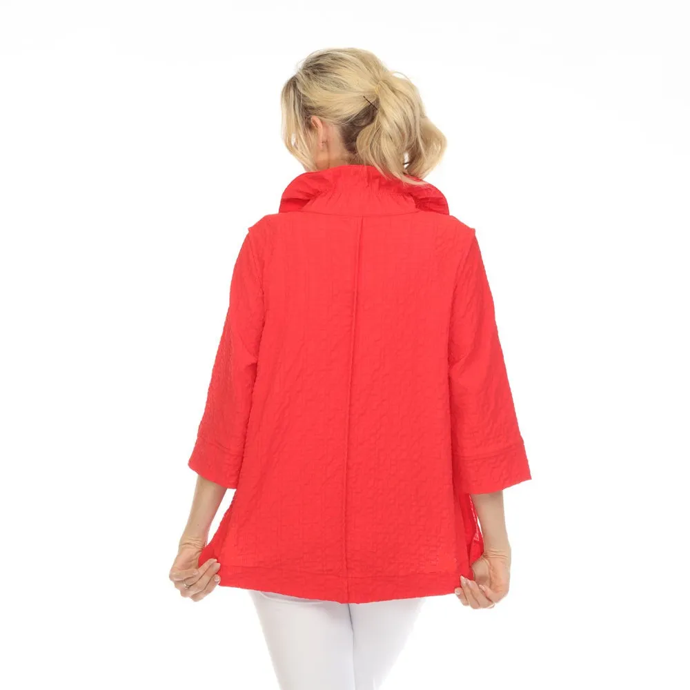 Moonlight by Y&S Blouse/Jacket in Red - 3075SOL-RD