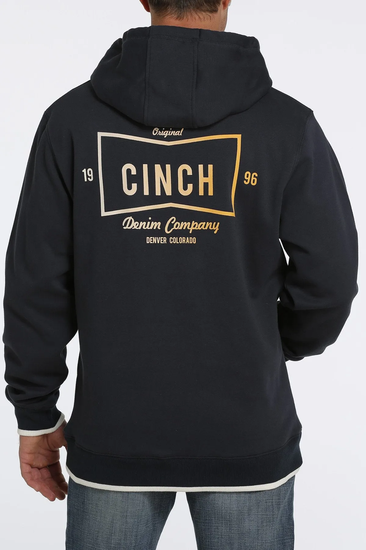 Navy Logo Cinch Men's Hoodie