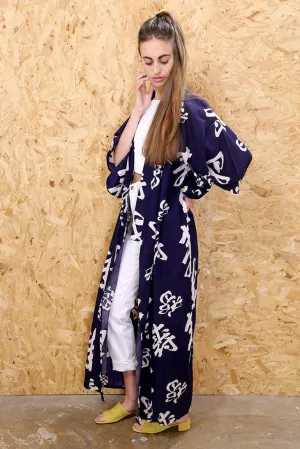 Oriental Print Full Length Kimono