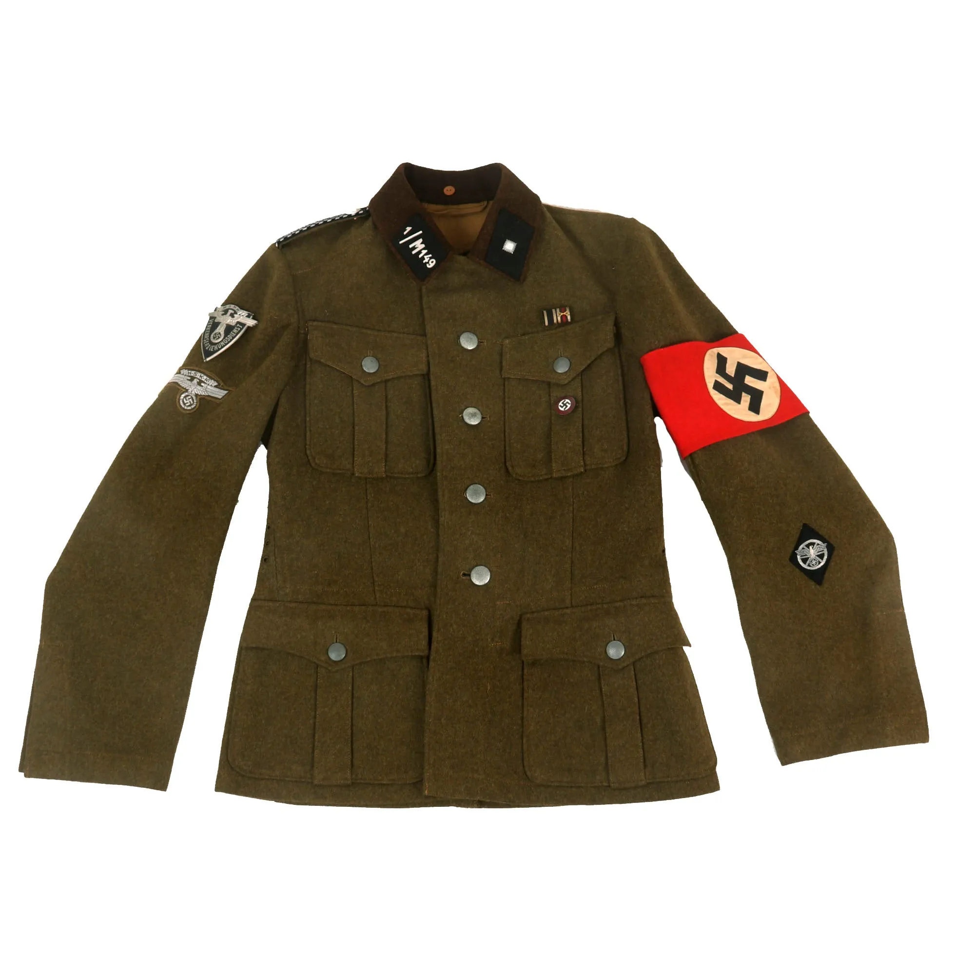 Original Excellent German WWII NSKK Scharführer NCO Service Tunic From Motorsturm 1 / Motorstandarte 149